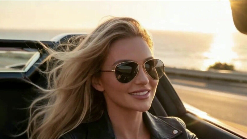 Beautiful blonde in Ferrari gets fucked by a millionaire (AI generated) not a real person