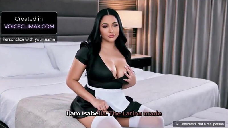 AI Generated Latina Hotel Maid Catches You Jerking Off & Gives dirty talk POV JOI