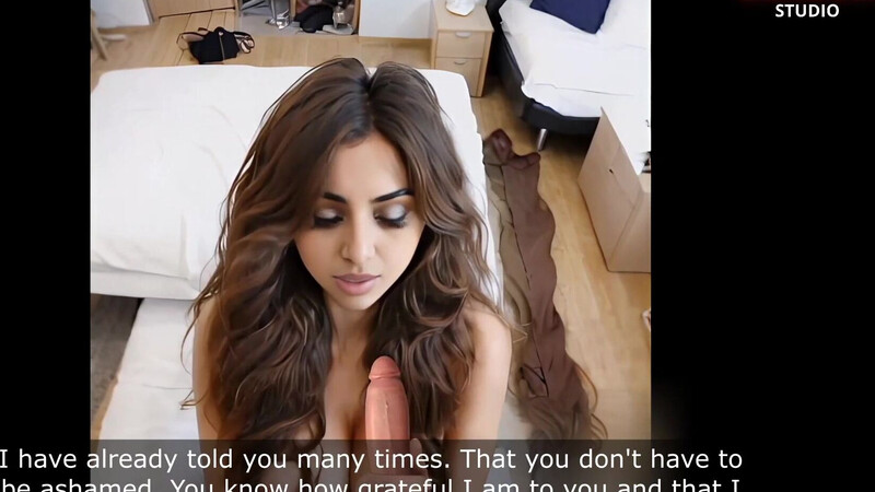 Amateur Latina maid gives big dick handjob with suprise (AI-3D-ASMR)