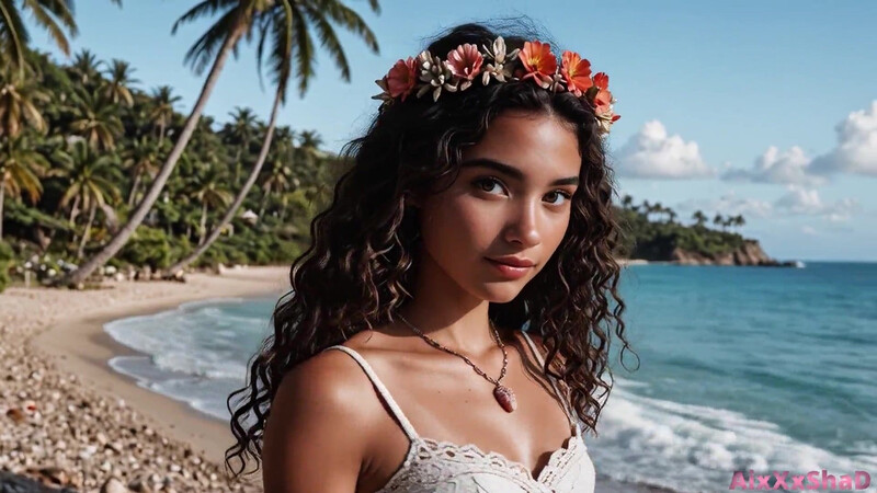 I fuck the beautiful Moana on the island and cum on her pretty face. -AixXxShaD- [AI Generated]