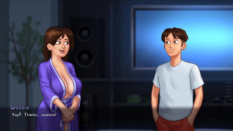 Movie with Debbie. Voice included. AI-generated voice. Summertime saga