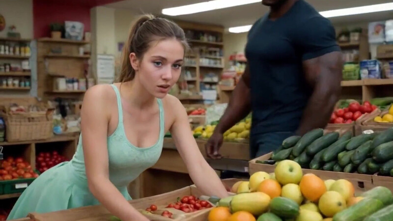 Spa BBC!!!! "Capítulo 7" (( STRETCHED girls at the fruit store )) BBC Beautiful big pussies sluts interracial sex, getting their asses and pussies pounded by big black cocks creampie [AI Generated]