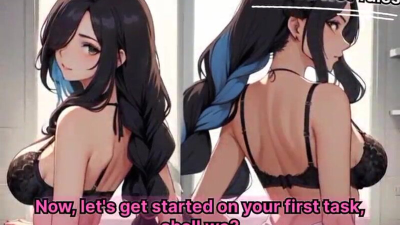 Sissy's tight hole filled with Dom's hot cum - Forced to wear a maid outfit and be fucked like a slut [FEMINIZATION ROLEPLAY] [AI GENERATED]