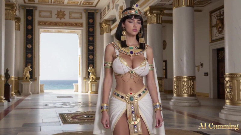 Cleopatra gets gangbanged by her slaves (AI generated)