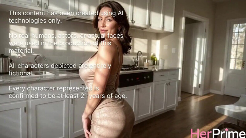 J'ai donné ma grosse bite à la MILF et je l'ai baisée dans sa propre cuisine [ai]
