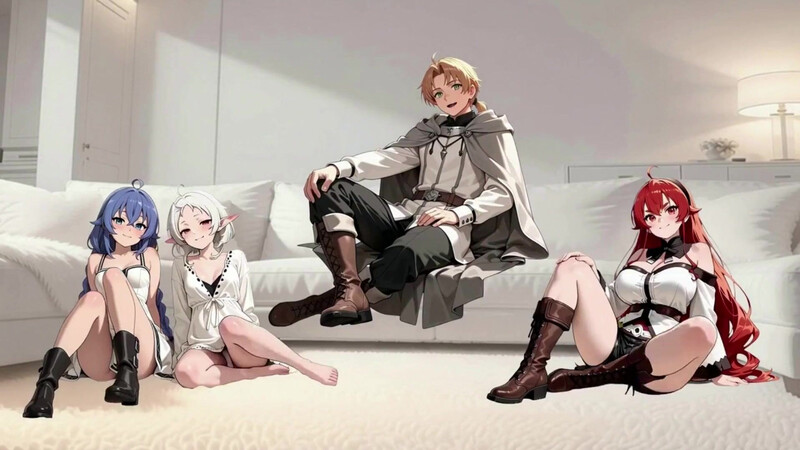 Mushoku Tensei - Rudy Tales Part 2 - A Dream Night with Roxy Migurdia and Sylphiette - AI Generated