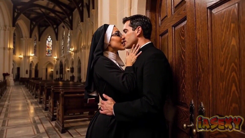 Priest has sex with a hot nun, who already knew she was a prostitute [AI Generated]