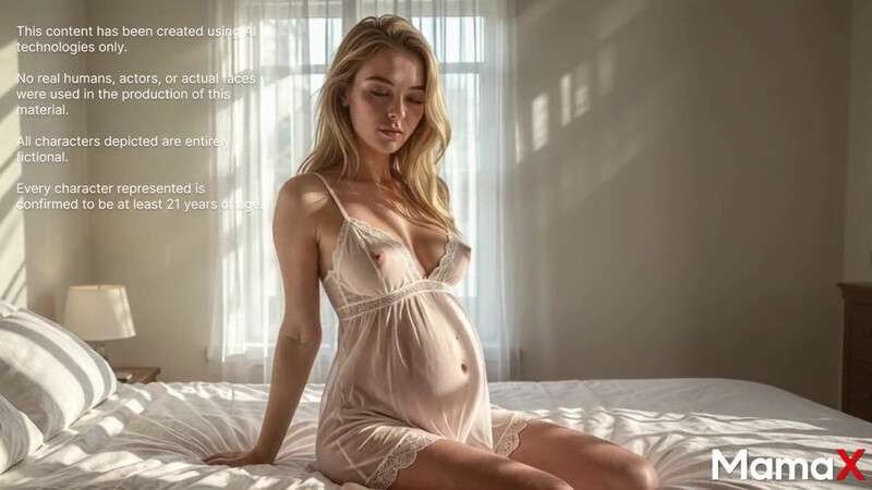 Pregnant girl in doggystyle gets powerful thrusts from behind [AI]