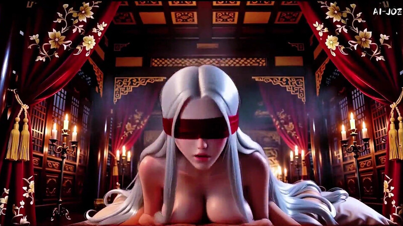 Blindfolded Silver Hair Beauty Meets the Masked Stranger.E4.AI-generated